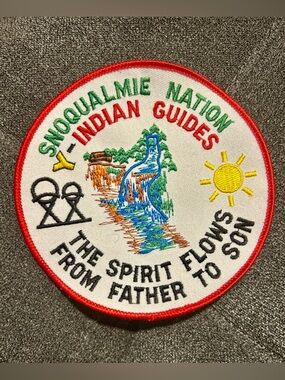 VTG Jumbo 5" YMCA Indian Guides Patch Snoqualmie Nation Back Patch Father Son